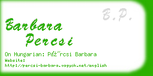 barbara percsi business card